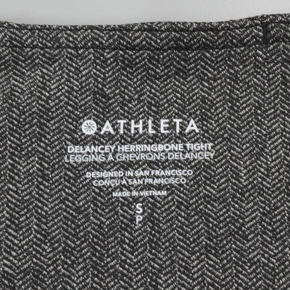 Athleta Delancey Herringbone Tights Womens Small Athleisure Versatile - Picture 2 of 13